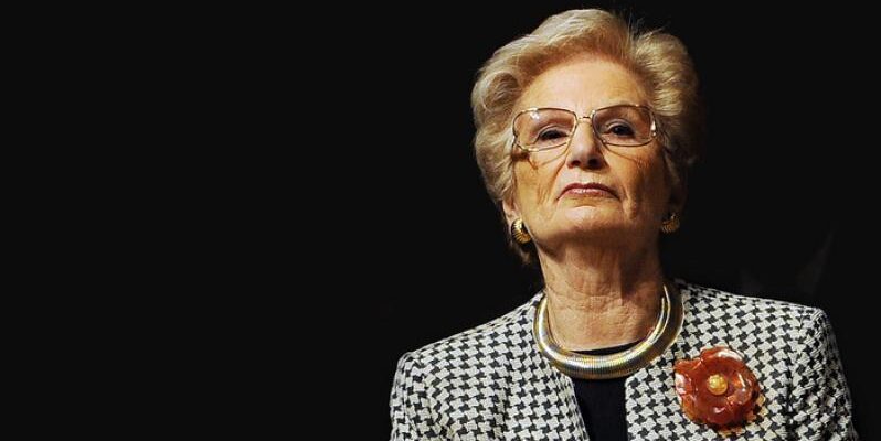 Liliana Segre, attivista e politica italiana, superstite dell'Olocausto e attiva testimone della Shoah italiana.